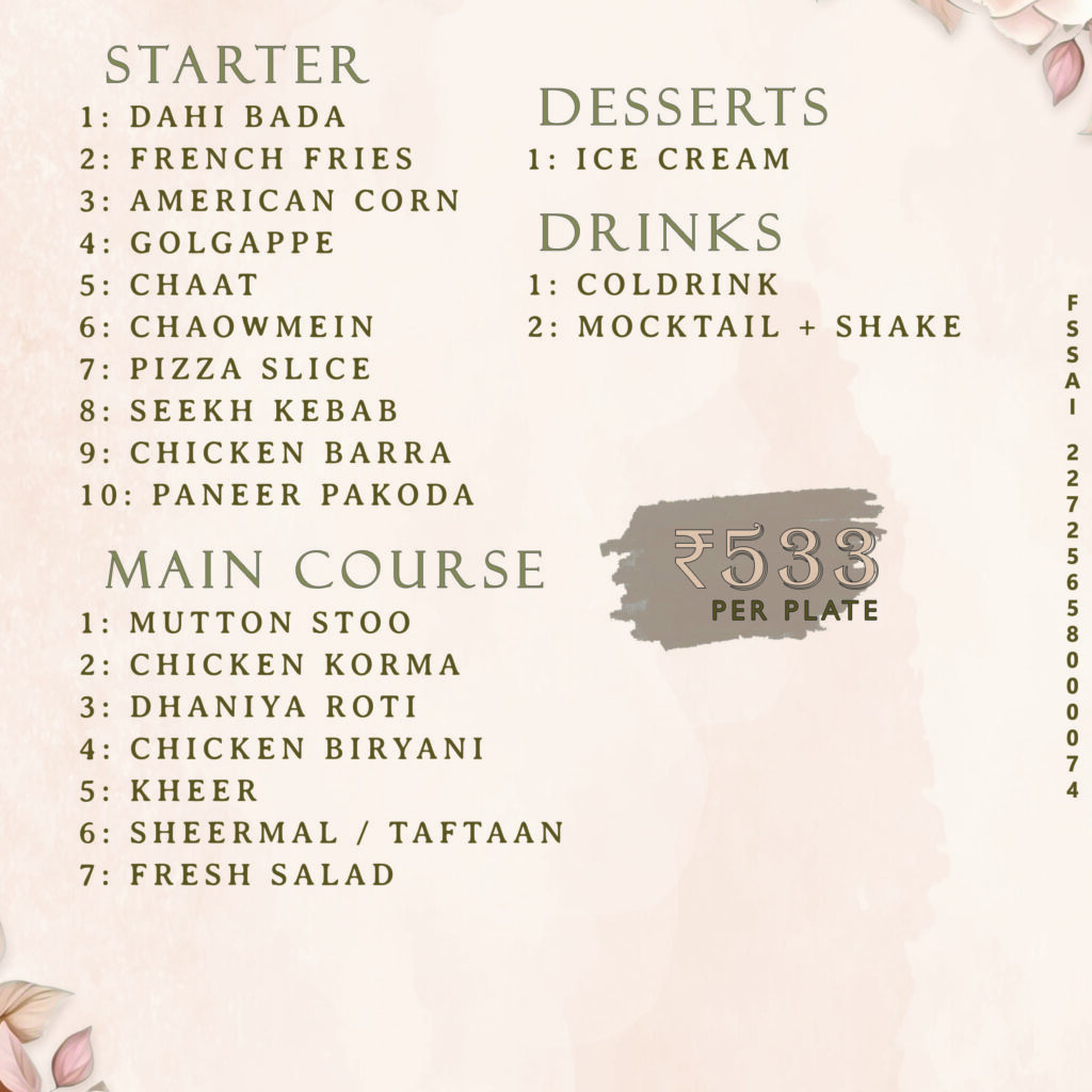 Best Non-Veg Wedding Menu in Kanpur | Shahi Daawat at ₹533 Per Plate